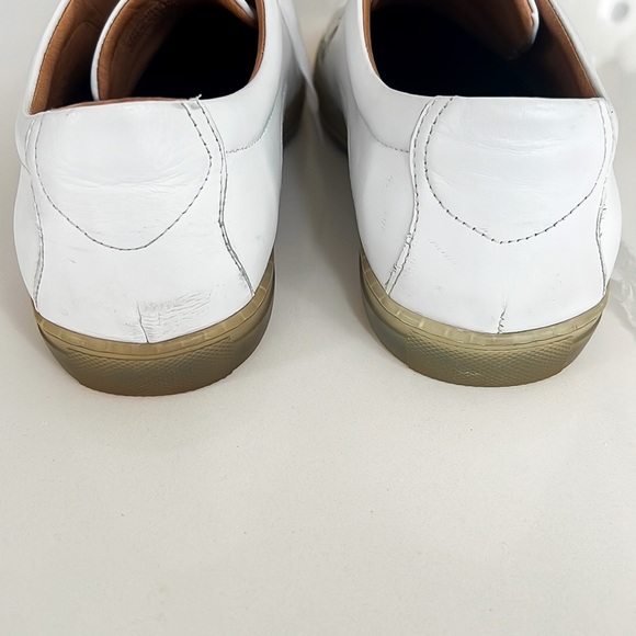 Zanzara Drum White Soft Lace Up Leather Sneakers Men’s Sz 10.5 - Picture 10 of 16